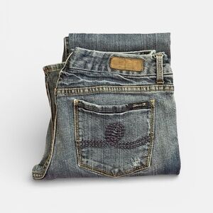 Seven7 Women's Straight Leg Blue Jeans